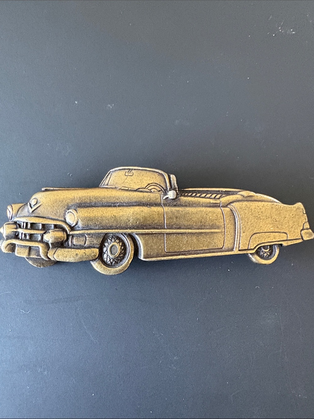 Vintage Convertible Cadillac Brooch - Antique Gold Tone